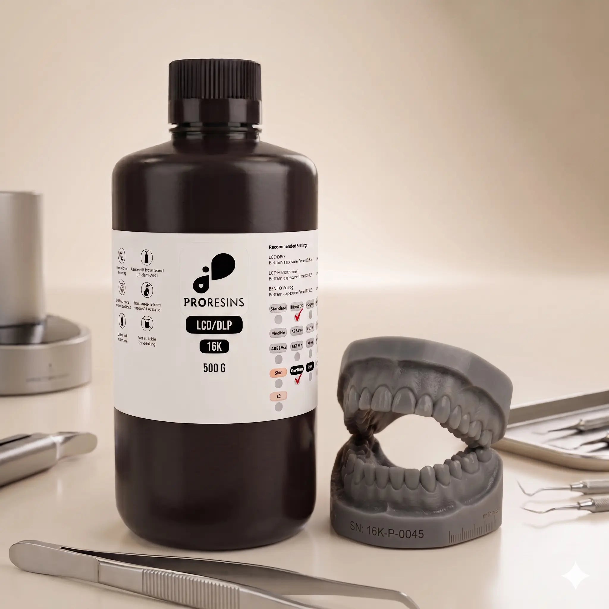 PRORESIN Standard dental model resin — Dark Gray shade