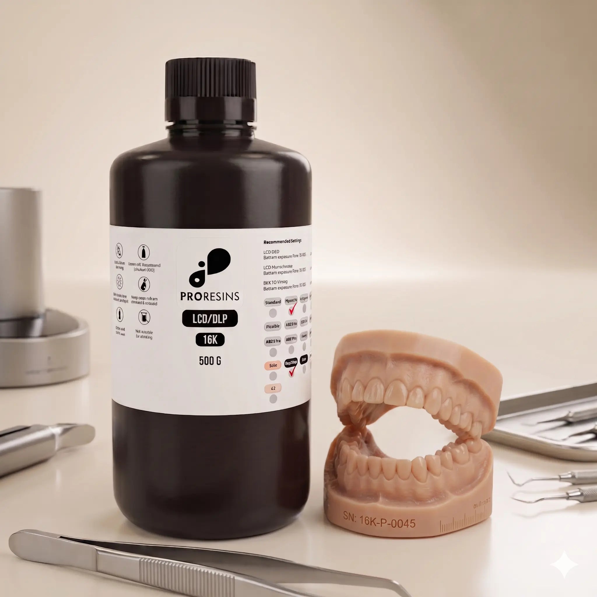 PRORESIN Standard dental model resin — Skin shade bottle